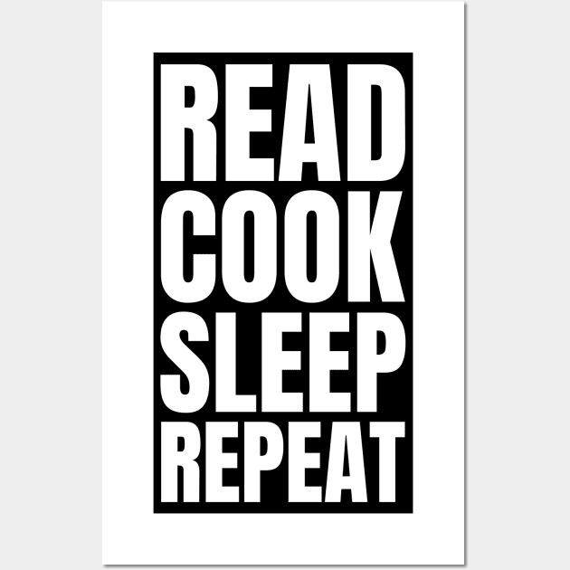 Chef's Recipe for Reading: A Perfect Gift for Book Lovers who Cook Wall Art by YUED